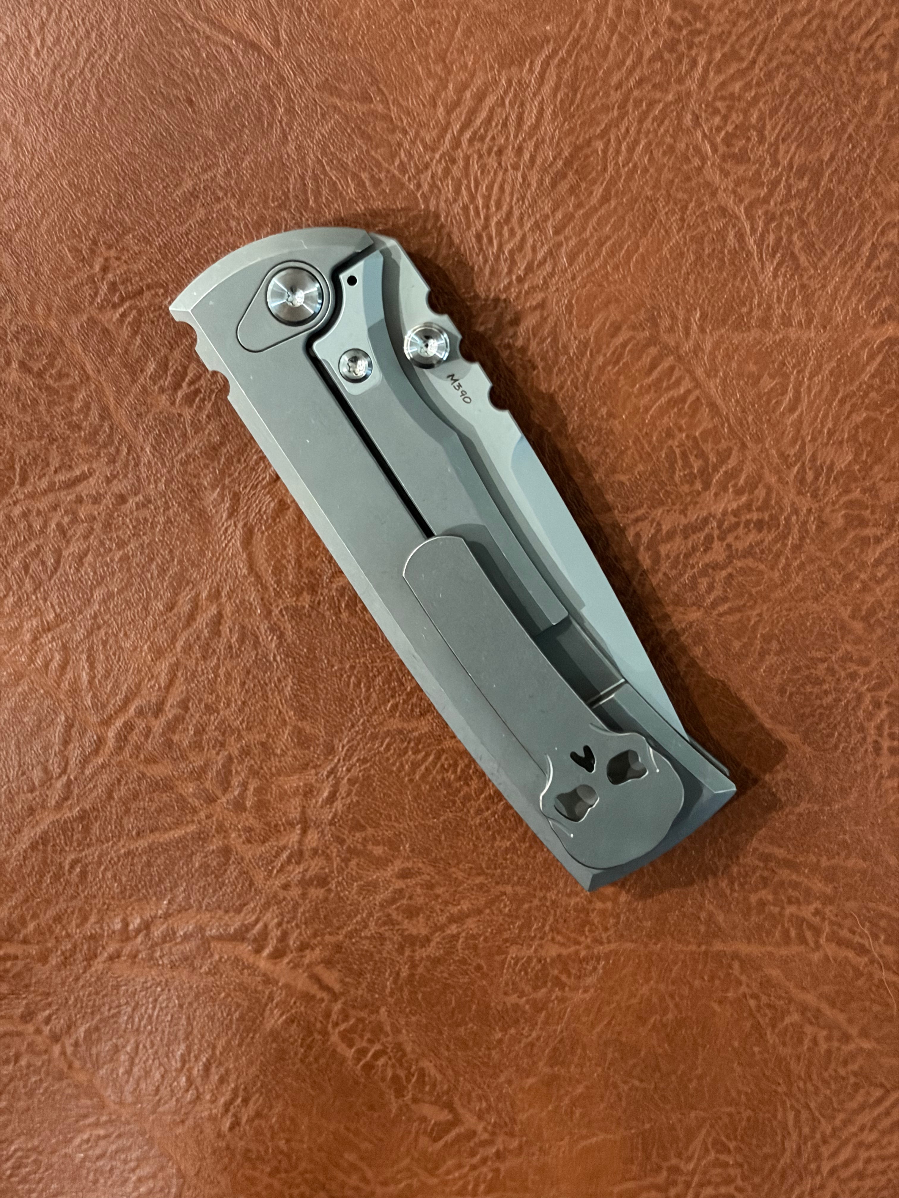 Chaves Knives Integral Redencion Street Magnetic Radiation Manual Flipper California Custom Knife Show 2026 Spring (3.25” Stonewash Drop Point)
