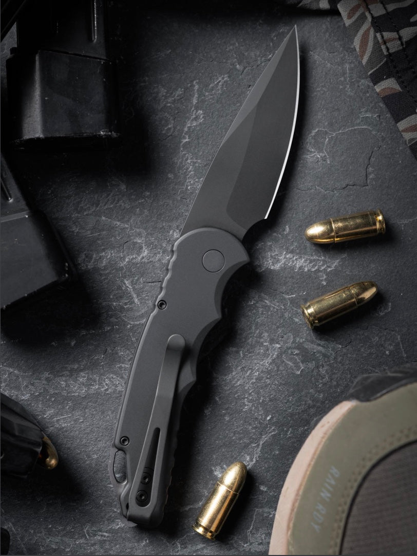 Pro-Tech TR-5 Automatic Knife (3.25" DLC Black)
