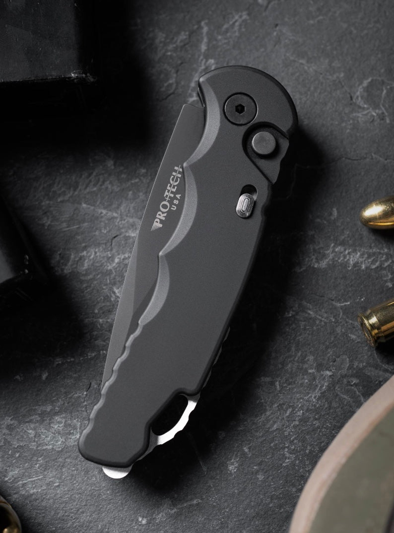 Pro-Tech TR-5 Automatic Knife (3.25" DLC Black)