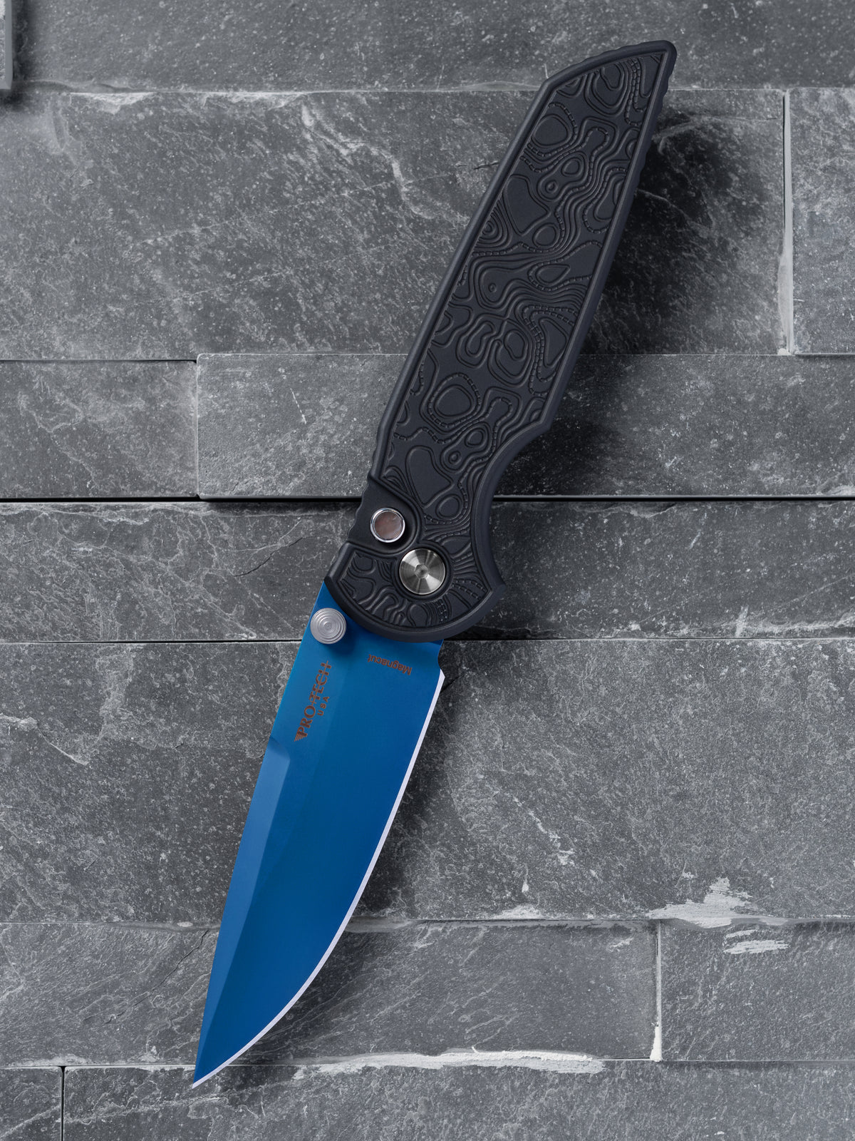 Pro-Tech TR-3 Integrity Manual Knife Topographic Textured Black(3.5" Denim PVD) CCKS Fall 2026