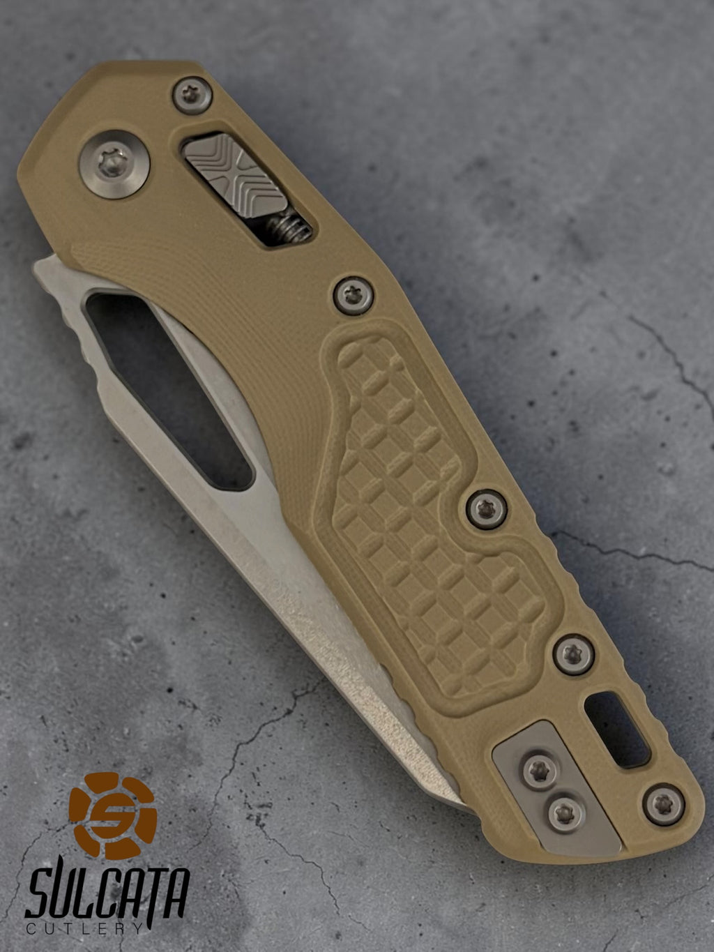 Microtech MSI S/E Frag G-10 Partial Serrations Manual Folder (4" SW)