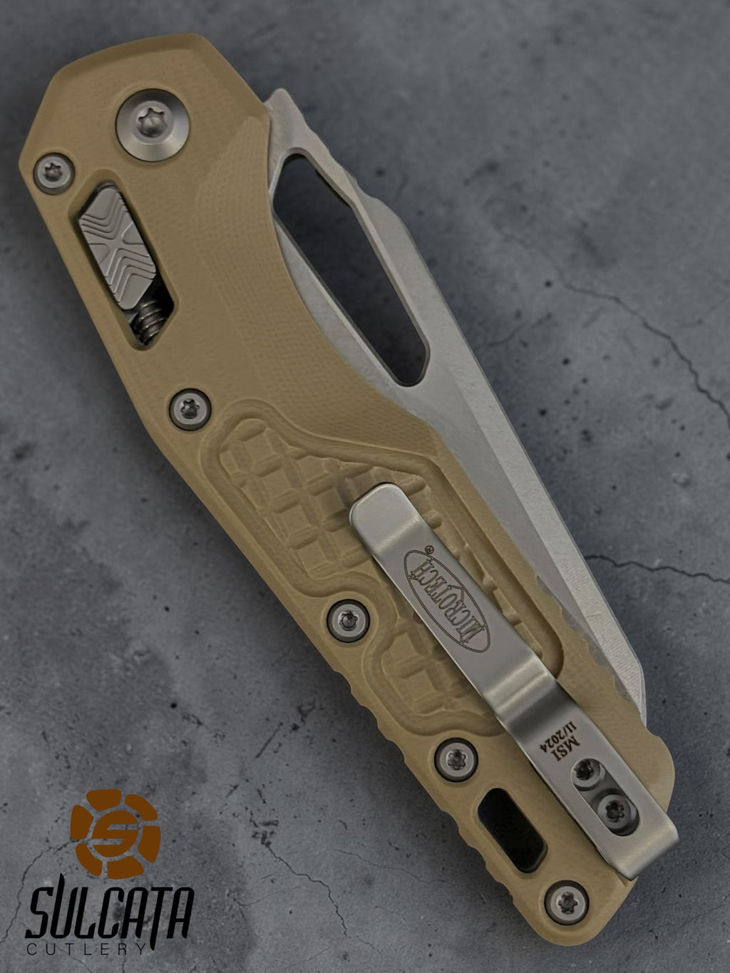 Microtech MSI S/E Frag G-10 Partial Serrations Manual Folder (4" SW)