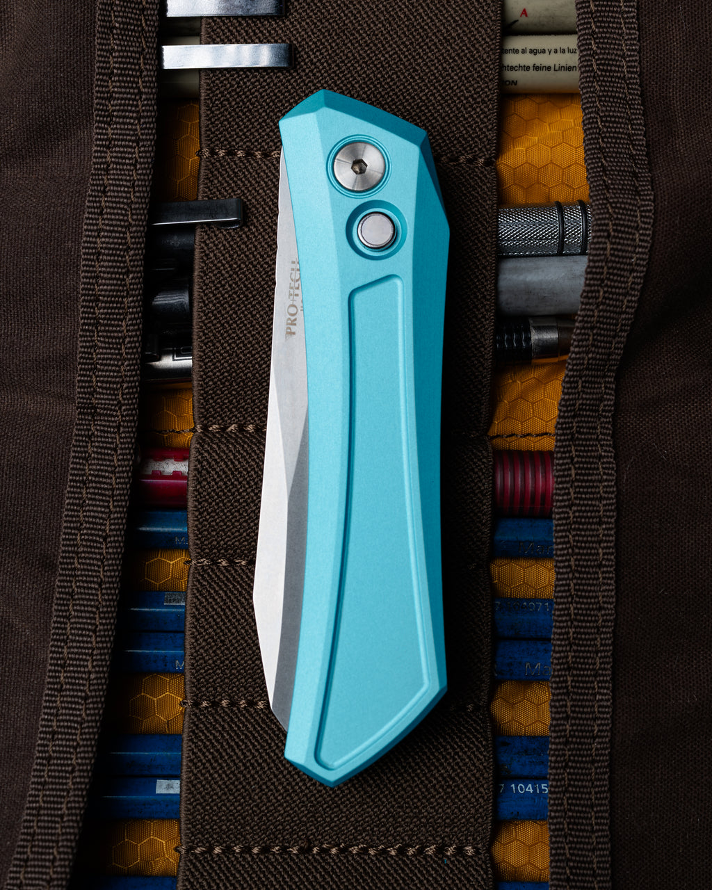 Pro-Tech Oligarch Sheepsfoot Automatic Knife Tiffany Blue (3.25" SW) Blade Show Atlanta 2025 Exclusive
