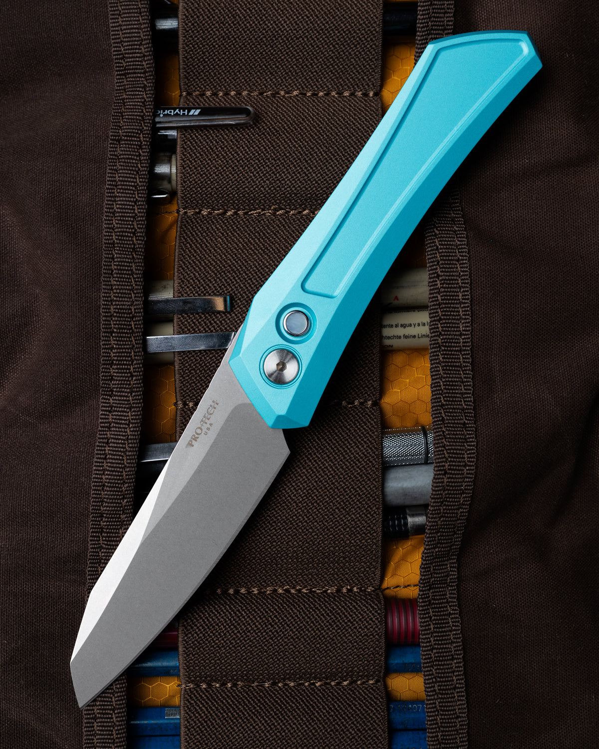 Pro-Tech Oligarch Sheepsfoot Automatic Knife Tiffany Blue (3.25" SW) Blade Show Atlanta 2025 Exclusive