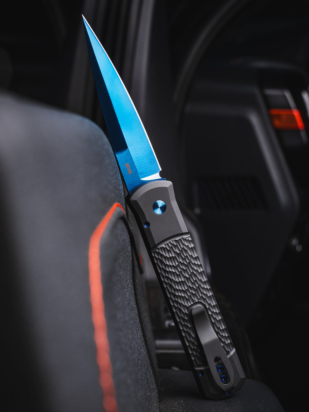 Pro-Tech Godfather Jigged Black Automatic Knife CCKS Fall 2026 (4"Sapphire Blue)