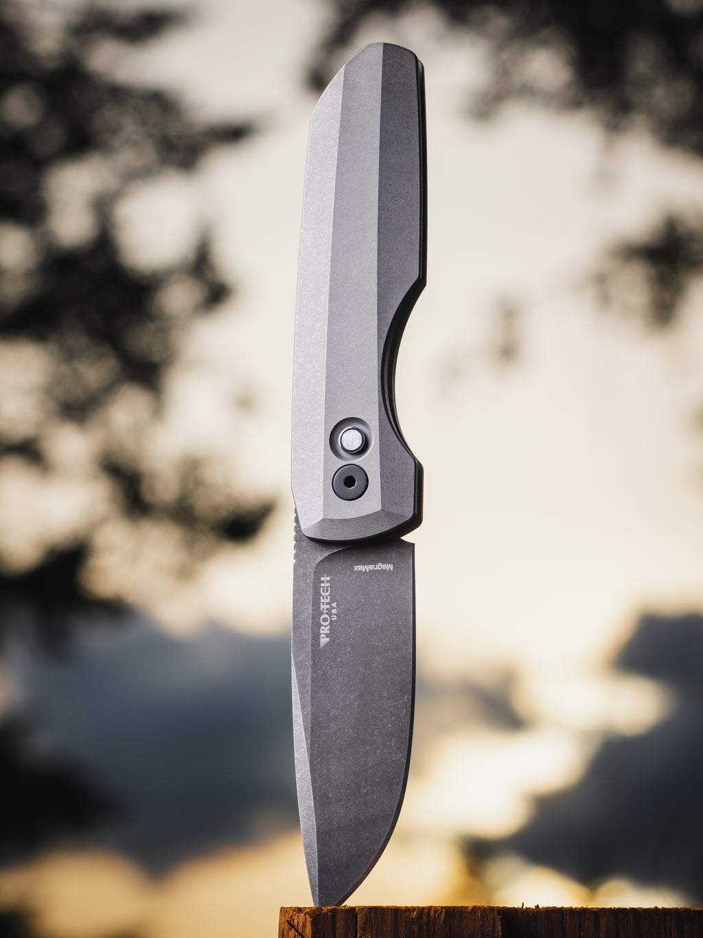 Pro-Tech Vero Synapse 2.0 Custom 003 Steel Handle Automatic Knife Blade Show Atlanta 2026 Exclusive  (3.5" Acid Wash)