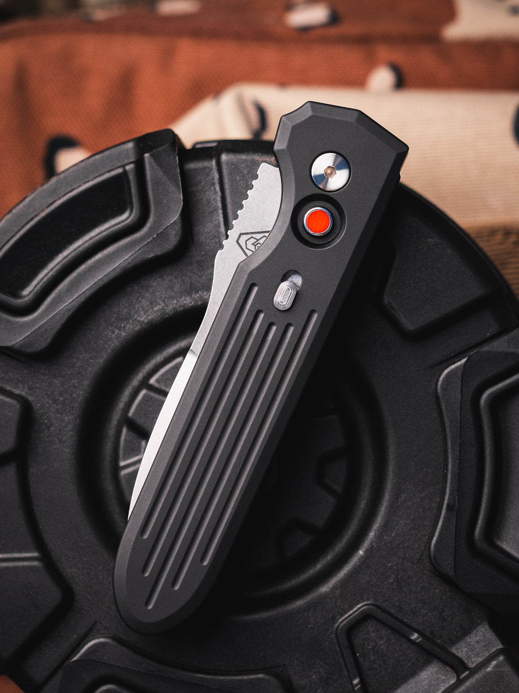 Pro-Tech Prometheus Design Werx Invictus Black Automatic Knife (3.5" MagnaCut Stonewash)