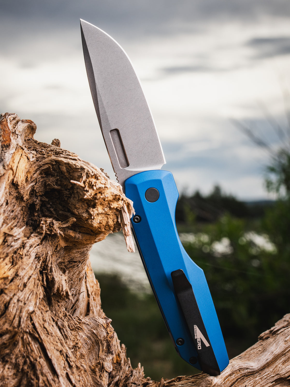 Pro-Tech Vero Synapse 2.0 Blue Automatic Knife (3.5" Stonewash)
