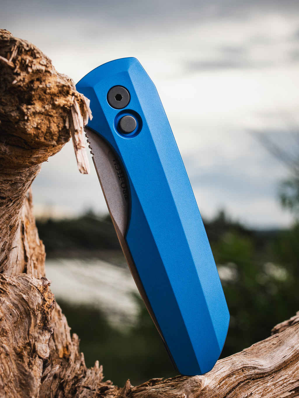 Pro-Tech Vero Synapse 2.0 Blue Automatic Knife (3.5" Stonewash)