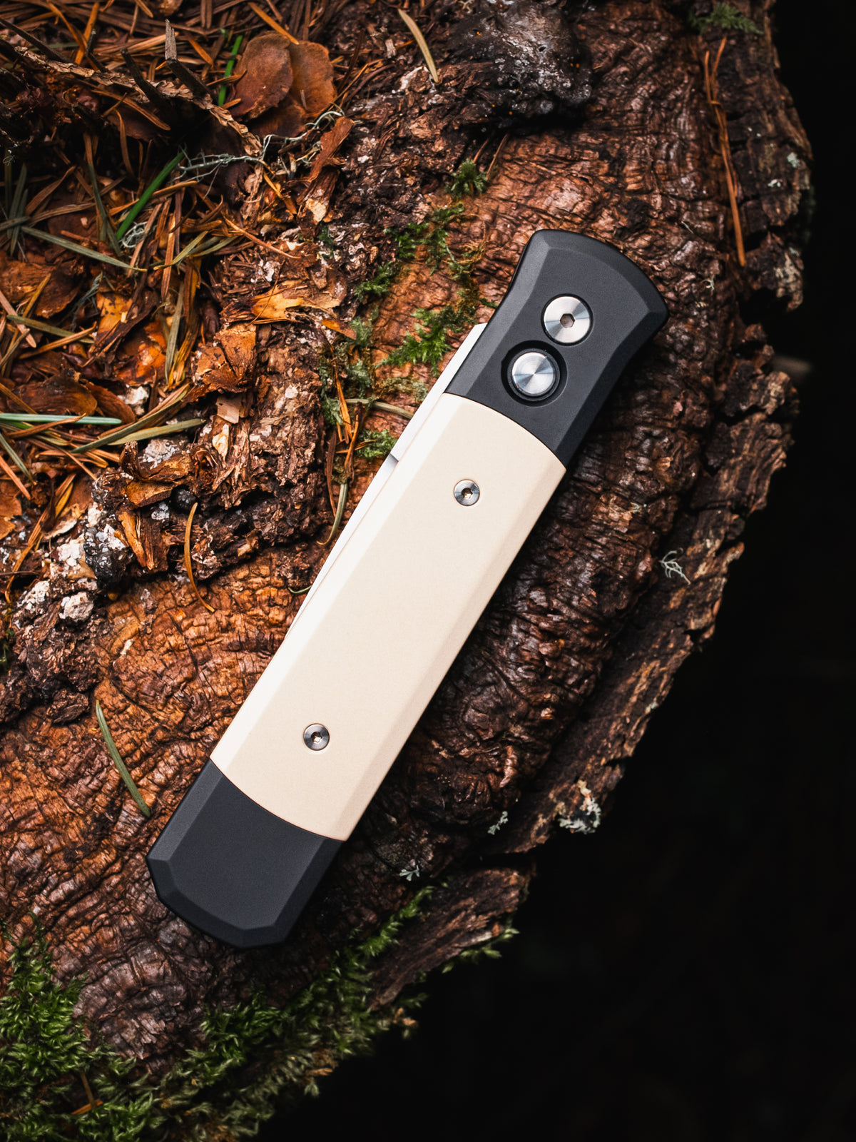 Pro-Tech Godfather Tuxedo Automatic Knife (4" Satin)