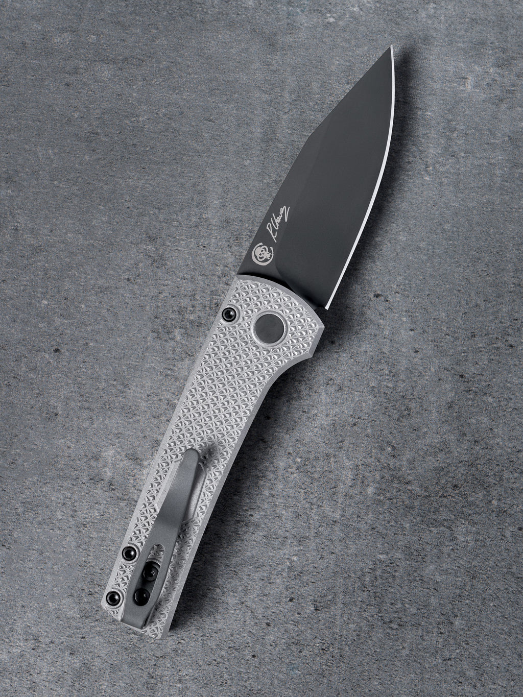 Pro-Tech Chaves Scapegoat Compact Auto Knife 17-4 Grey Carbide Blade Show Texas 2026(3.2" DLC Black)