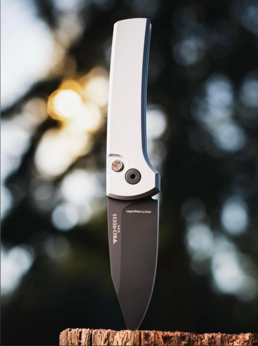 Pro-Tech Chaves Scapegoat Compact Auto Knife Grey Al CCKS 2026 Spring (3.2 Inches DLC Black)