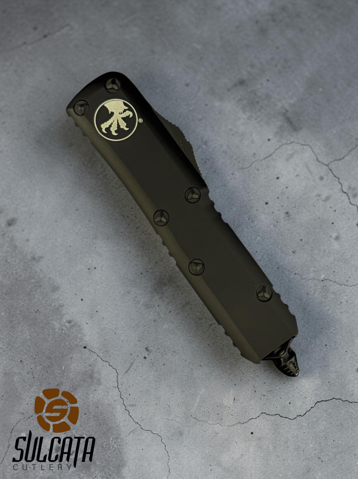 Microtech UTX-85 S/E Black Tactical Standard OTF (3.1" Two Tone Black)
