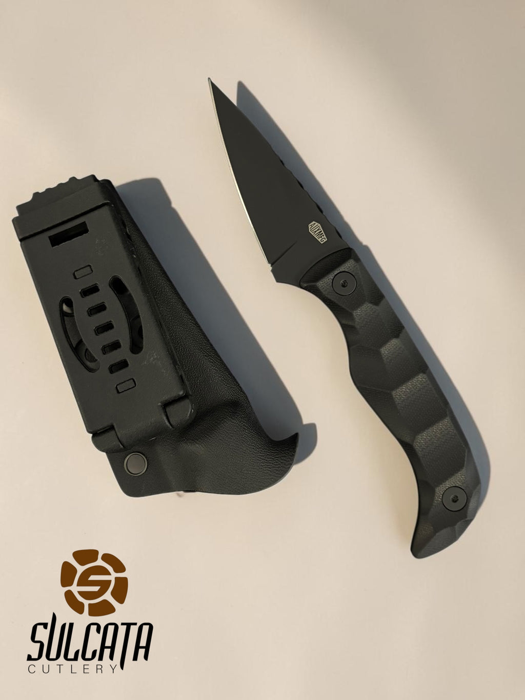 Auxiliary Manufacturing Karl Jr Black Production G10 Fixed Blade (3" DLC Black)