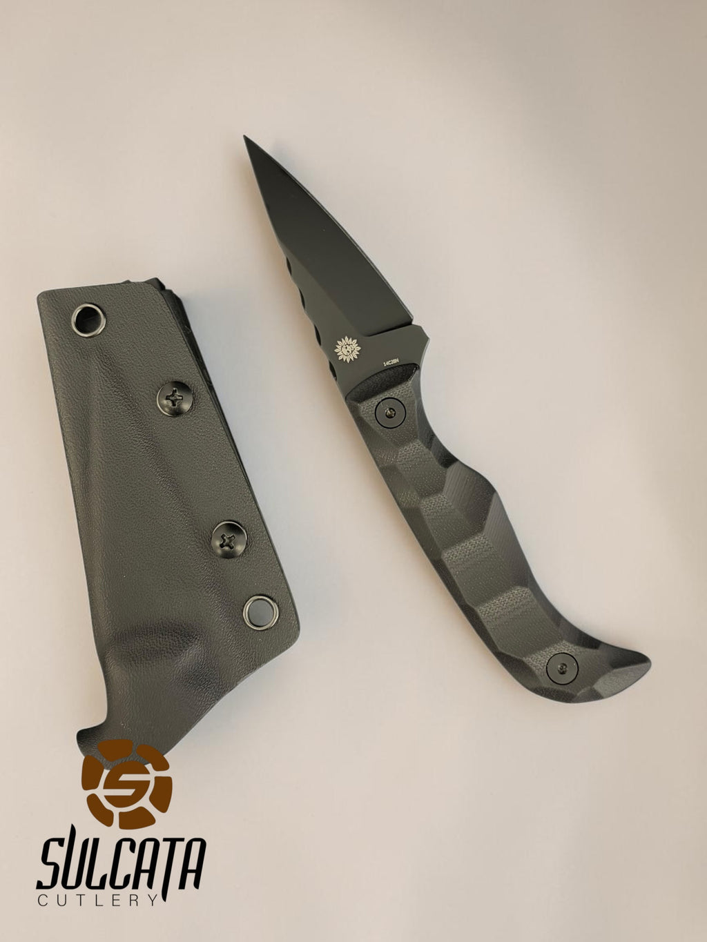 Auxiliary Manufacturing Karl Jr Black Production G10 Fixed Blade (3" DLC Black)
