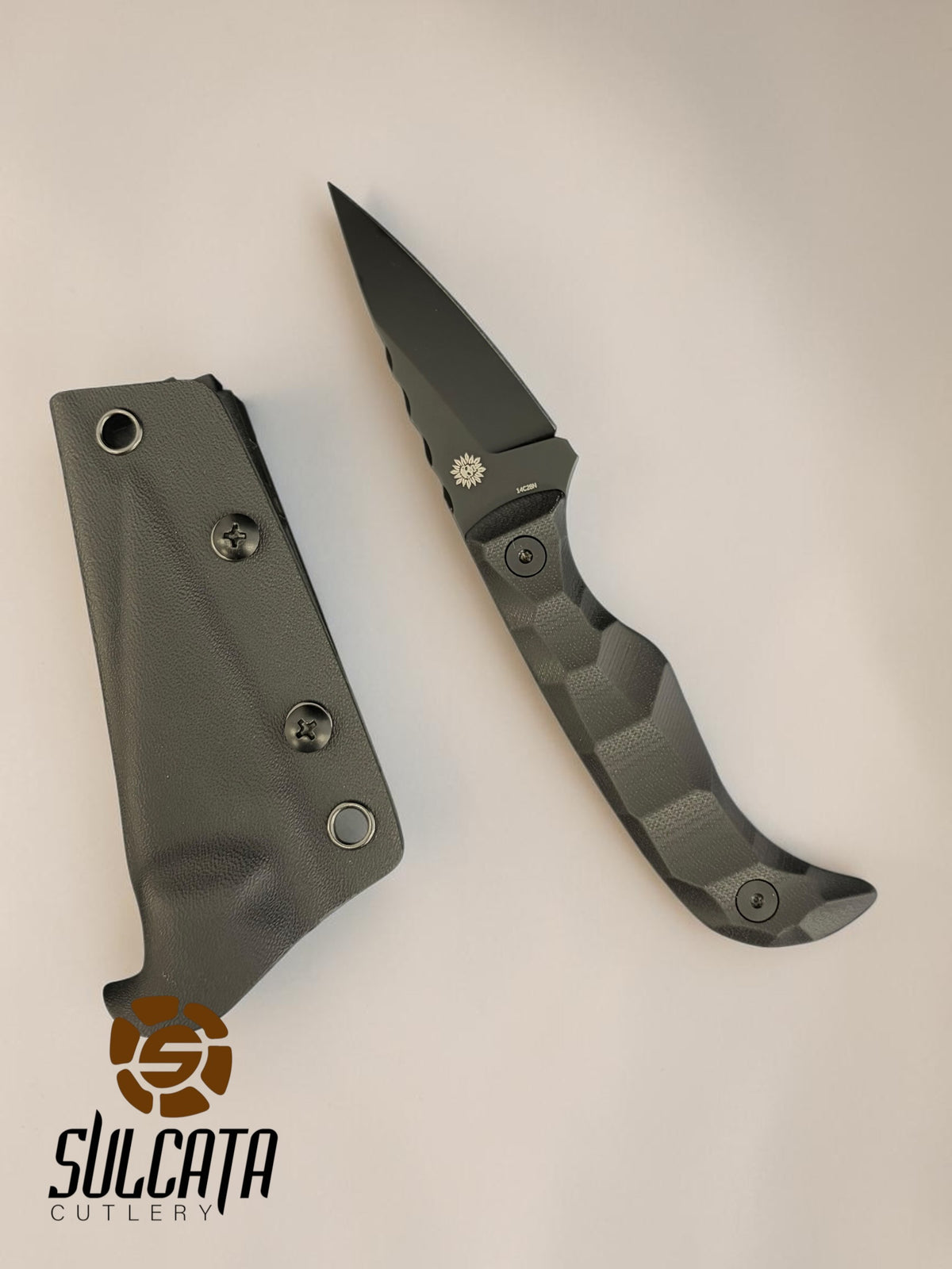 Auxiliary Manufacturing Karl Jr Black Production G10 Fixed Blade (3" DLC Black)