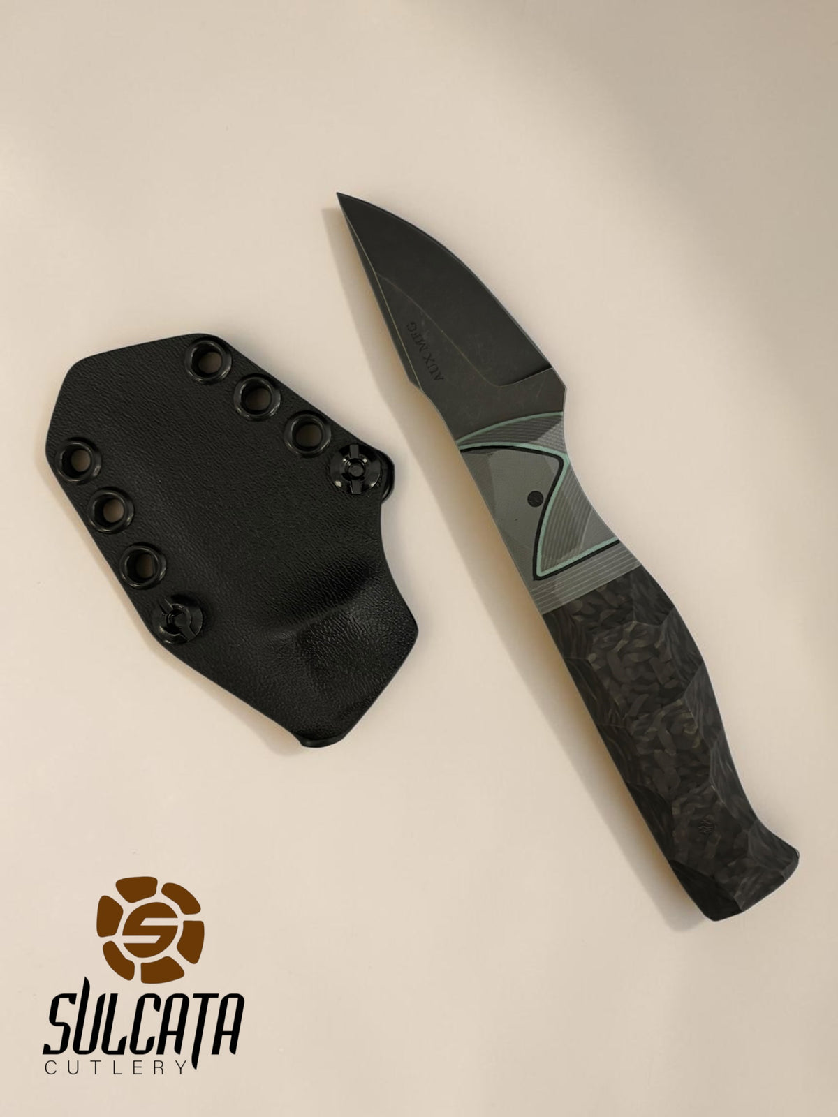 Auxiliary Manufacturing Model 1 Carbon Fiber/G10 Fixed Blade Knife Blade Show Atlanta 2026