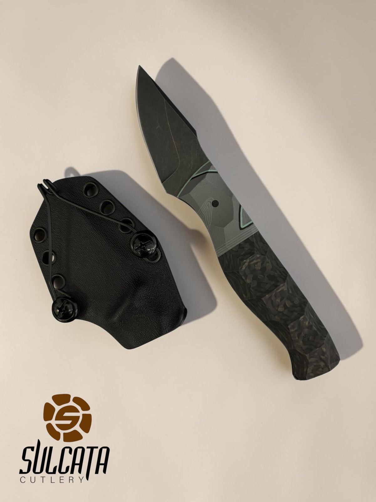 Auxiliary Manufacturing Model 1 Carbon Fiber/G10 Fixed Blade Knife Blade Show Atlanta 2026