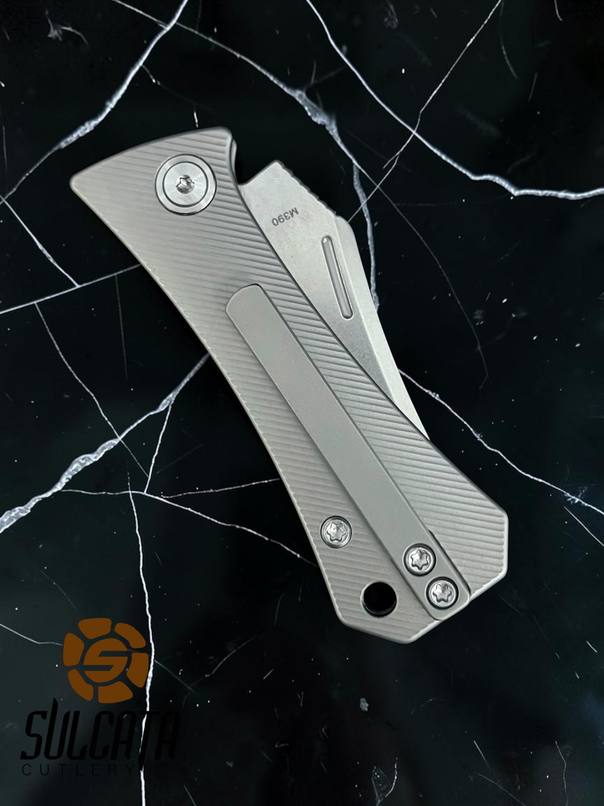 Auxiliary Manufacturing Pocket Bowie Slip Joint Titanium (2.25" SW)