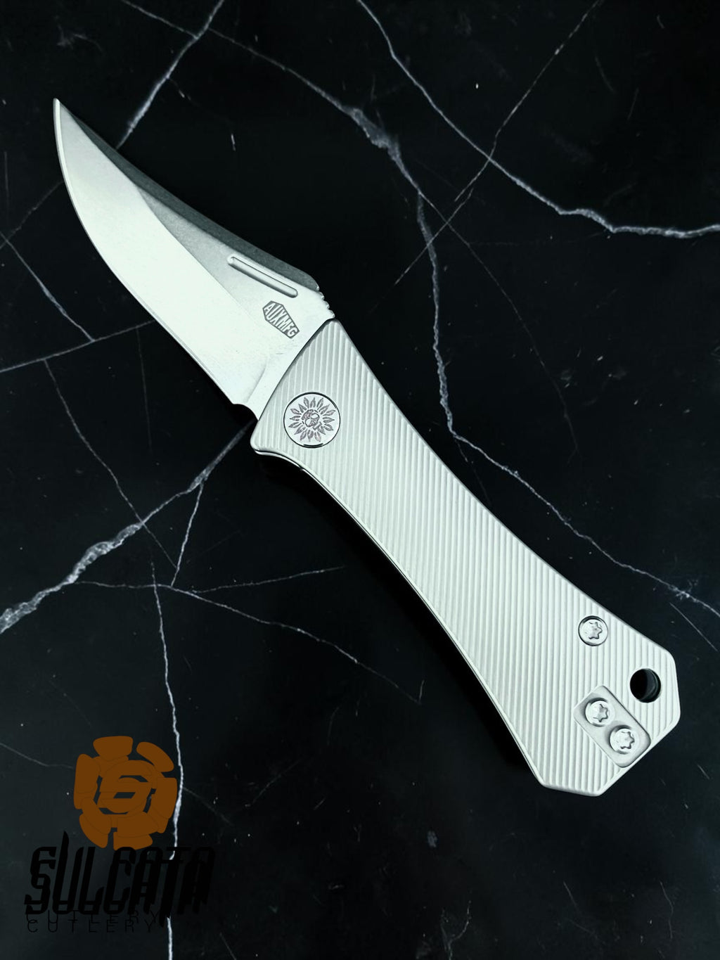 Auxiliary Manufacturing Pocket Bowie Slip Joint Titanium (2.25" SW)