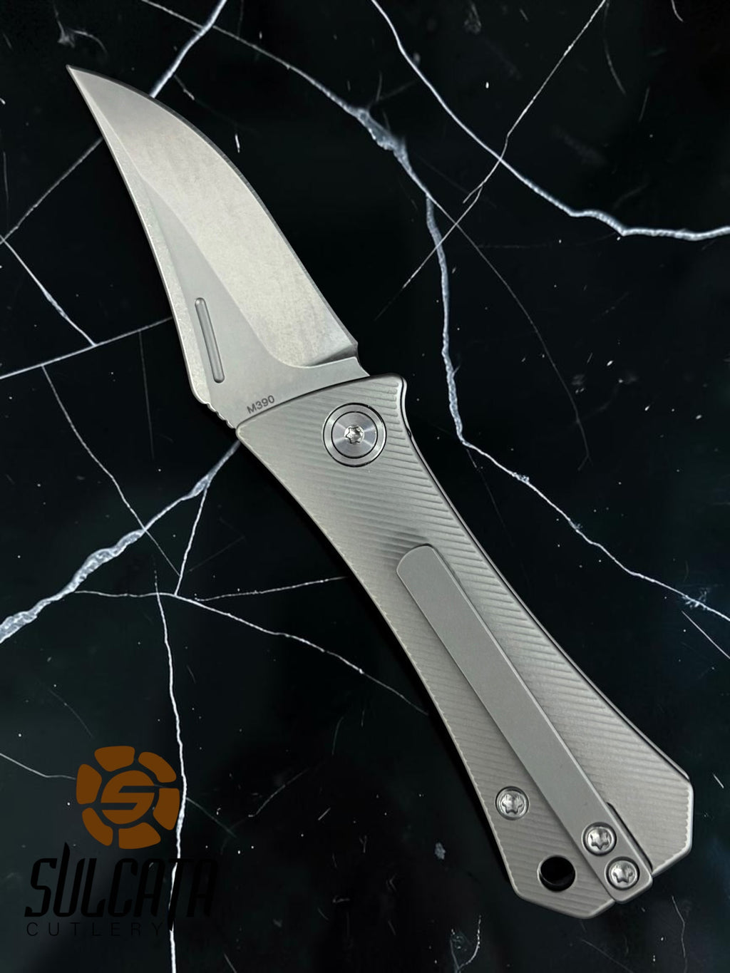 Auxiliary Manufacturing Pocket Bowie Slip Joint Titanium (2.25" SW)