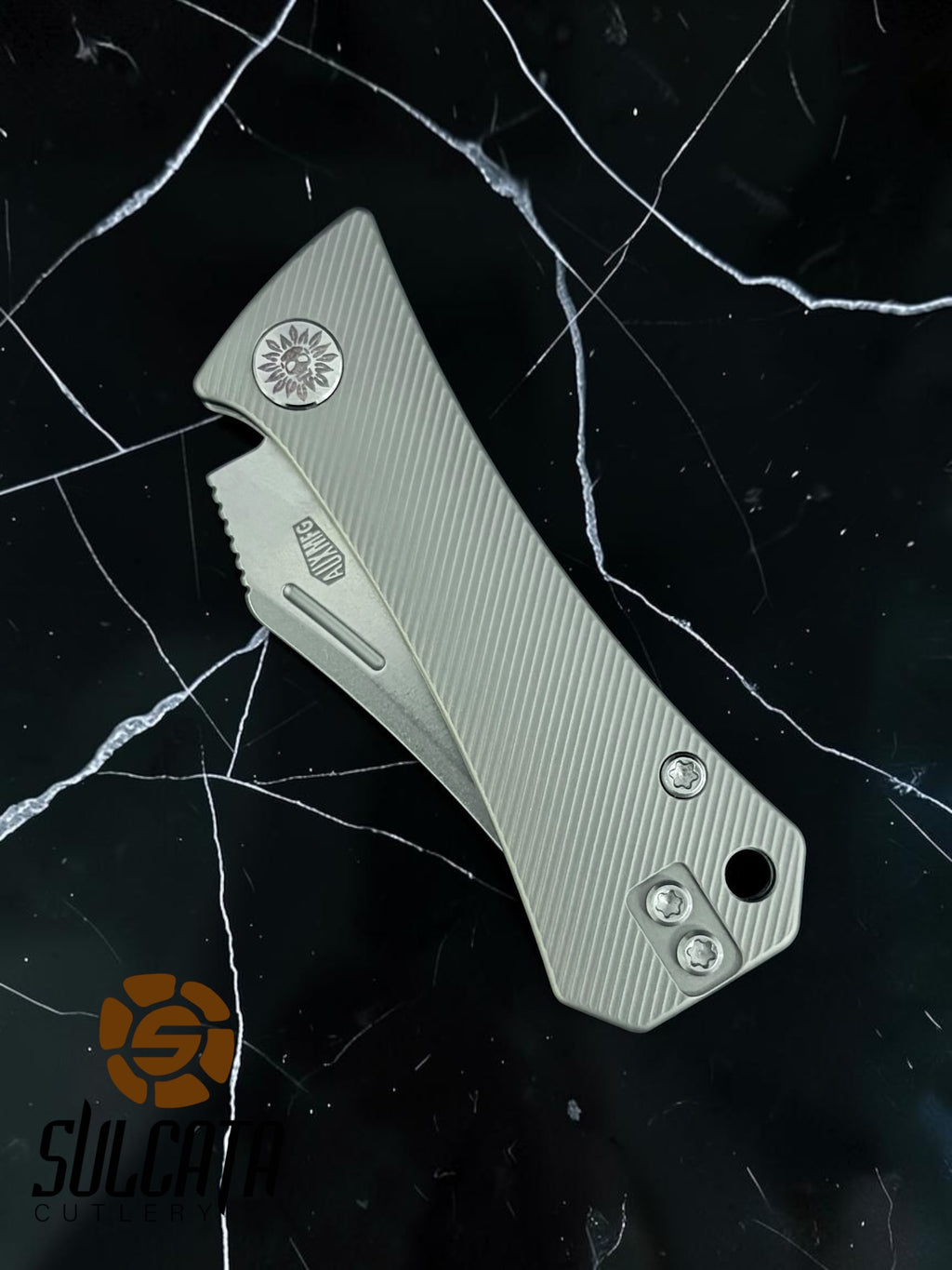 Auxiliary Manufacturing Pocket Bowie Slip Joint Titanium (2.25" SW)