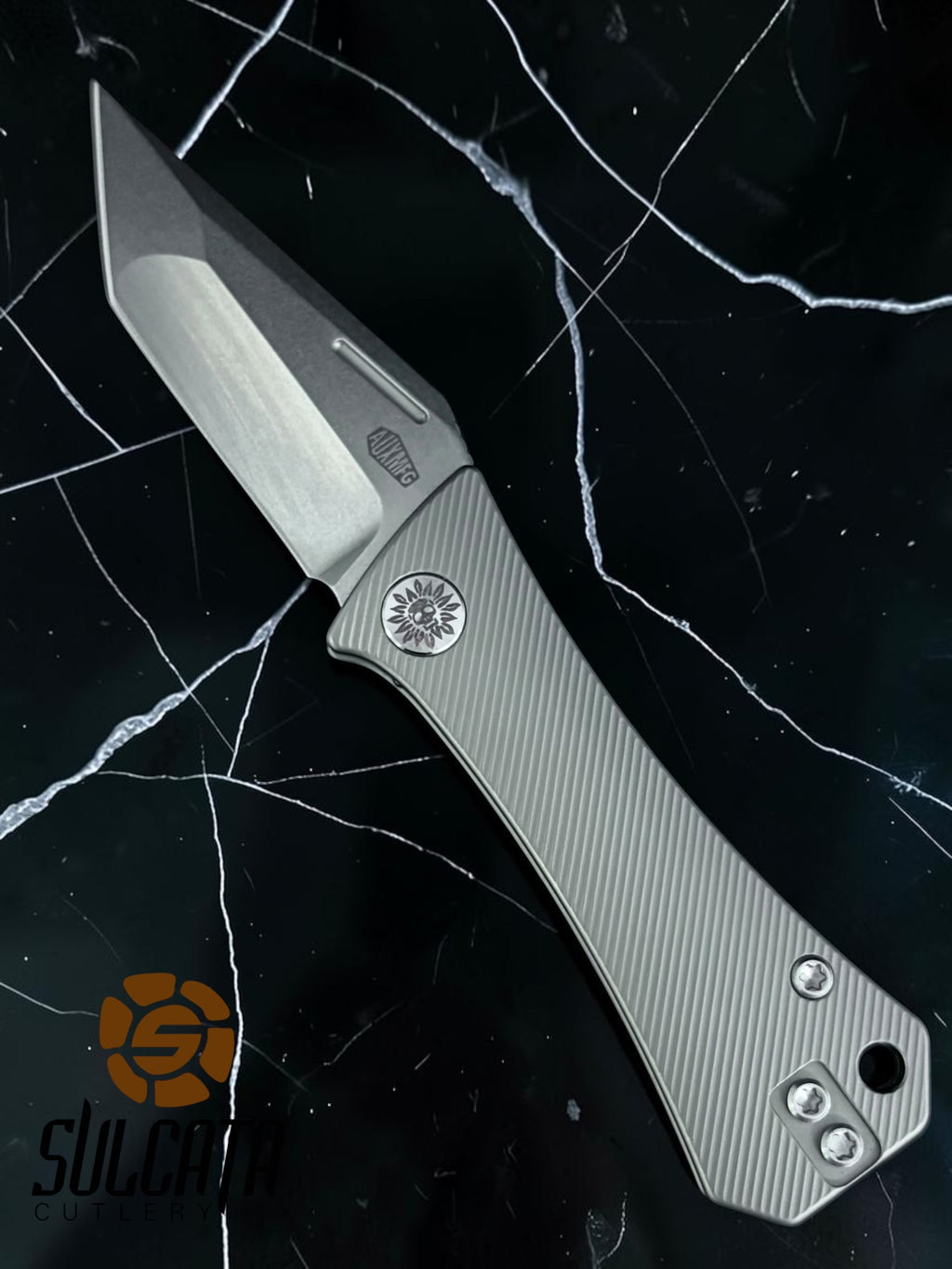 Auxiliary Manufacturing Coffin Tanto Slip Joint Knife Titanium (2.25" SW)