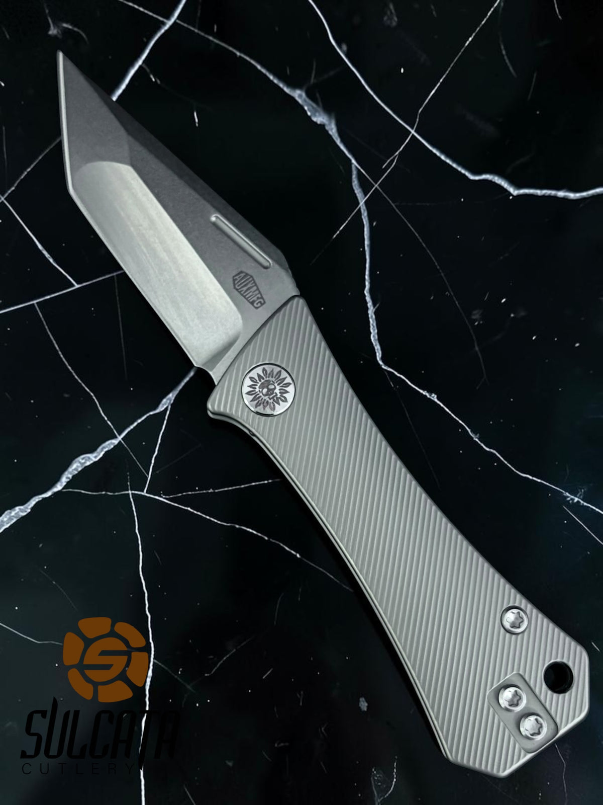 Auxiliary Manufacturing Coffin Tanto Slip Joint Knife Titanium (2.25" SW)