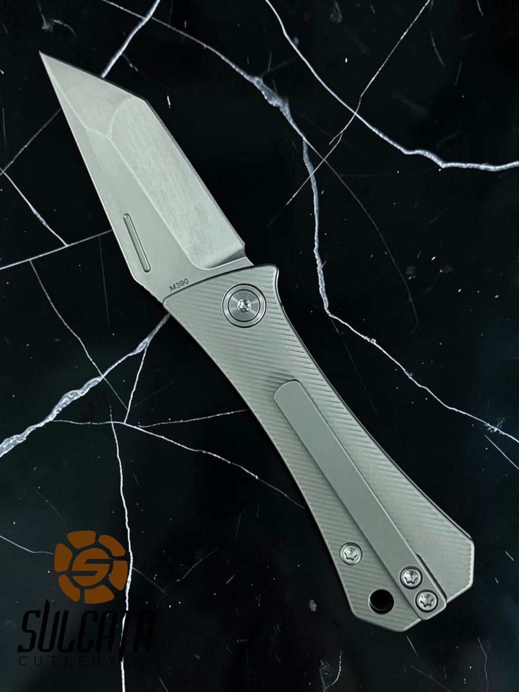 Auxiliary Manufacturing Coffin Tanto Slip Joint Knife Titanium (2.25" SW)