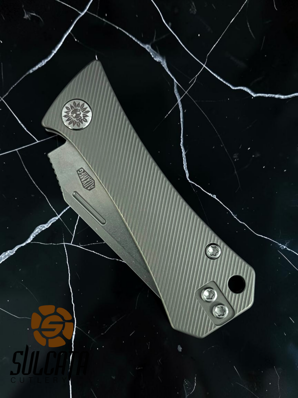Auxiliary Manufacturing Coffin Tanto Slip Joint Knife Titanium (2.25" SW)