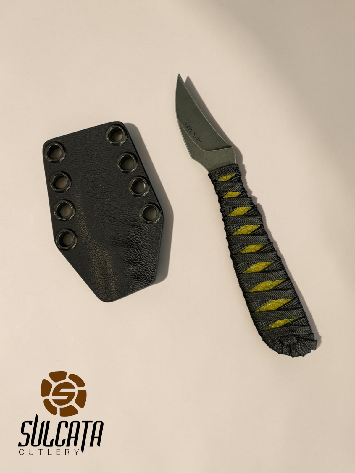 Auxiliary MFG Tsume Yellow Stingray Fixed Blade Knife Blade Show Atlanta 2026
