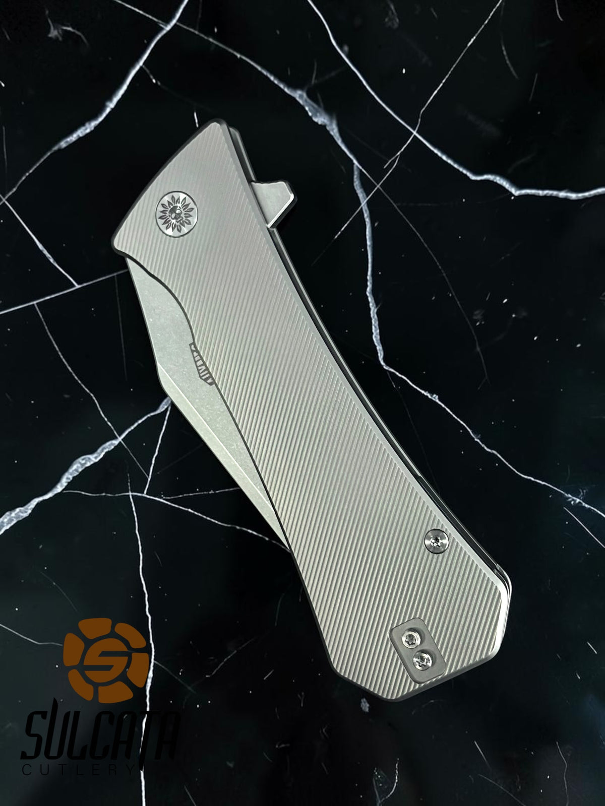 Auxiliary Manufacturing Pocket Bowie XL Frame Lock Knife Ti (4" SW)